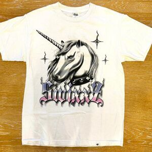 Unbranded Men's White T-shirt Unicorn Streetwear Medium